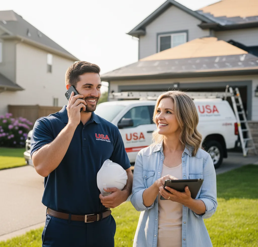 USA Roof Repair Experts customer support in Elmwood